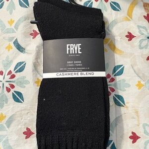 New FRYE Women's Cashmere Blend Boot Socks 2 Pairs Sz 5-10 Black Socks